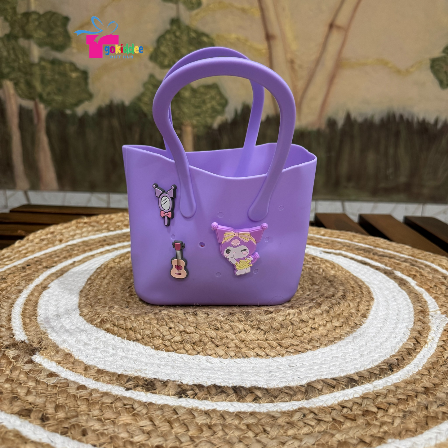 Silicone Tote bags with charms