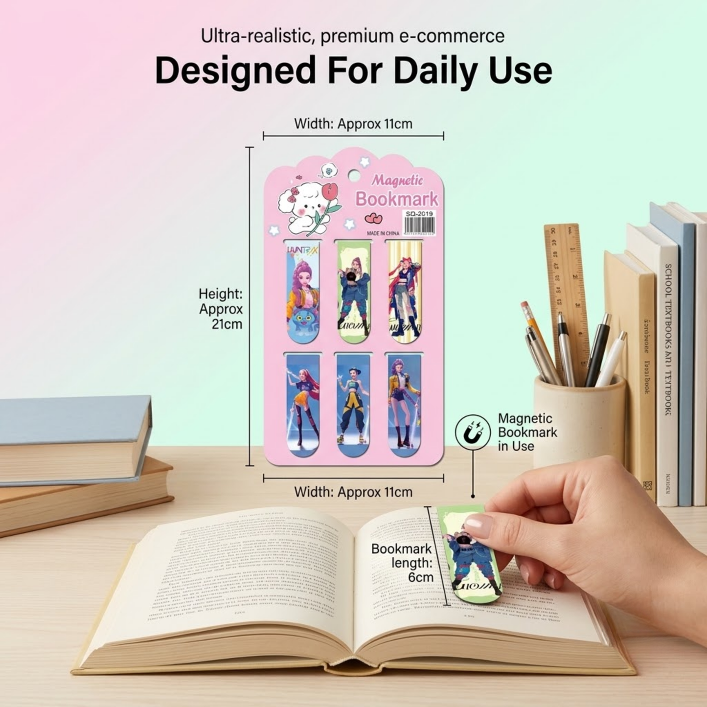 K-Pop Demon Hunters Magnetic Bookmark Pack of 6