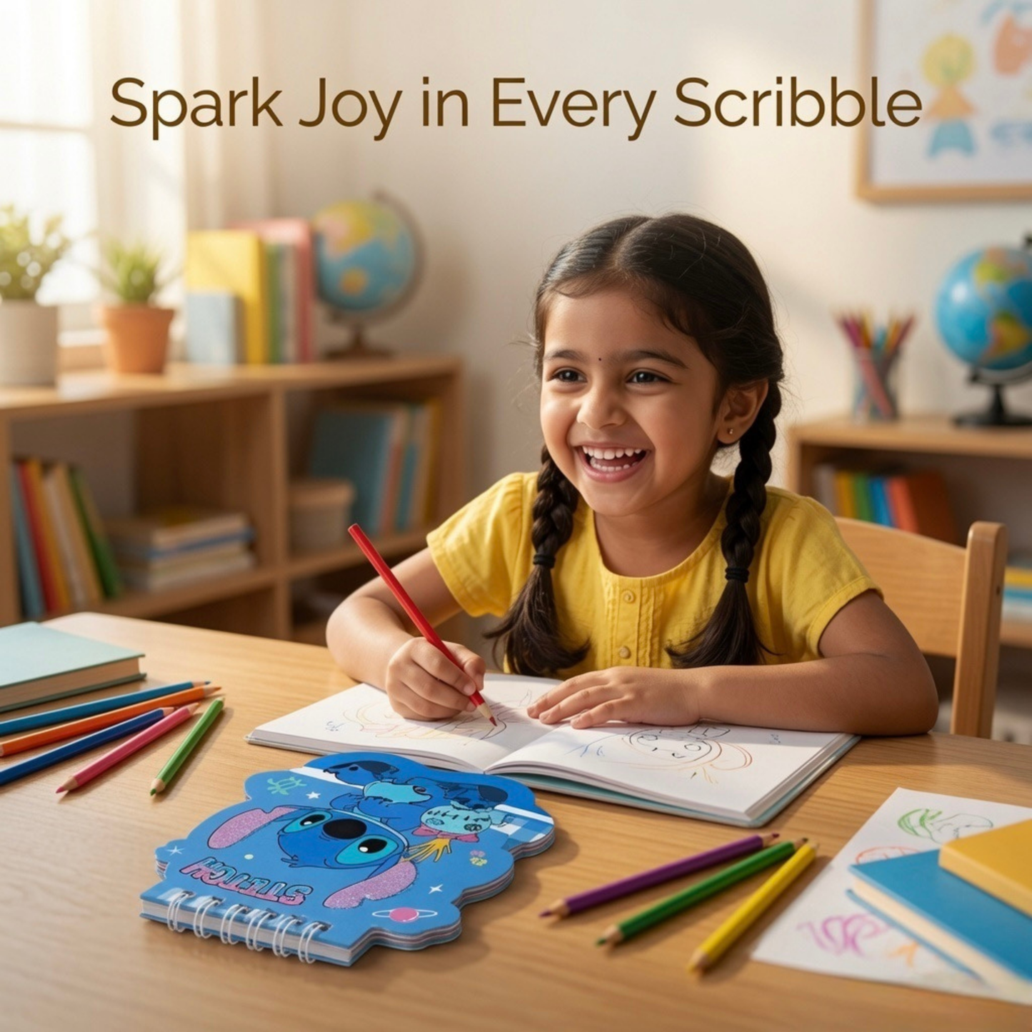 Stitch Mini Diary for Kids | Palm Size Spiral Notebook
