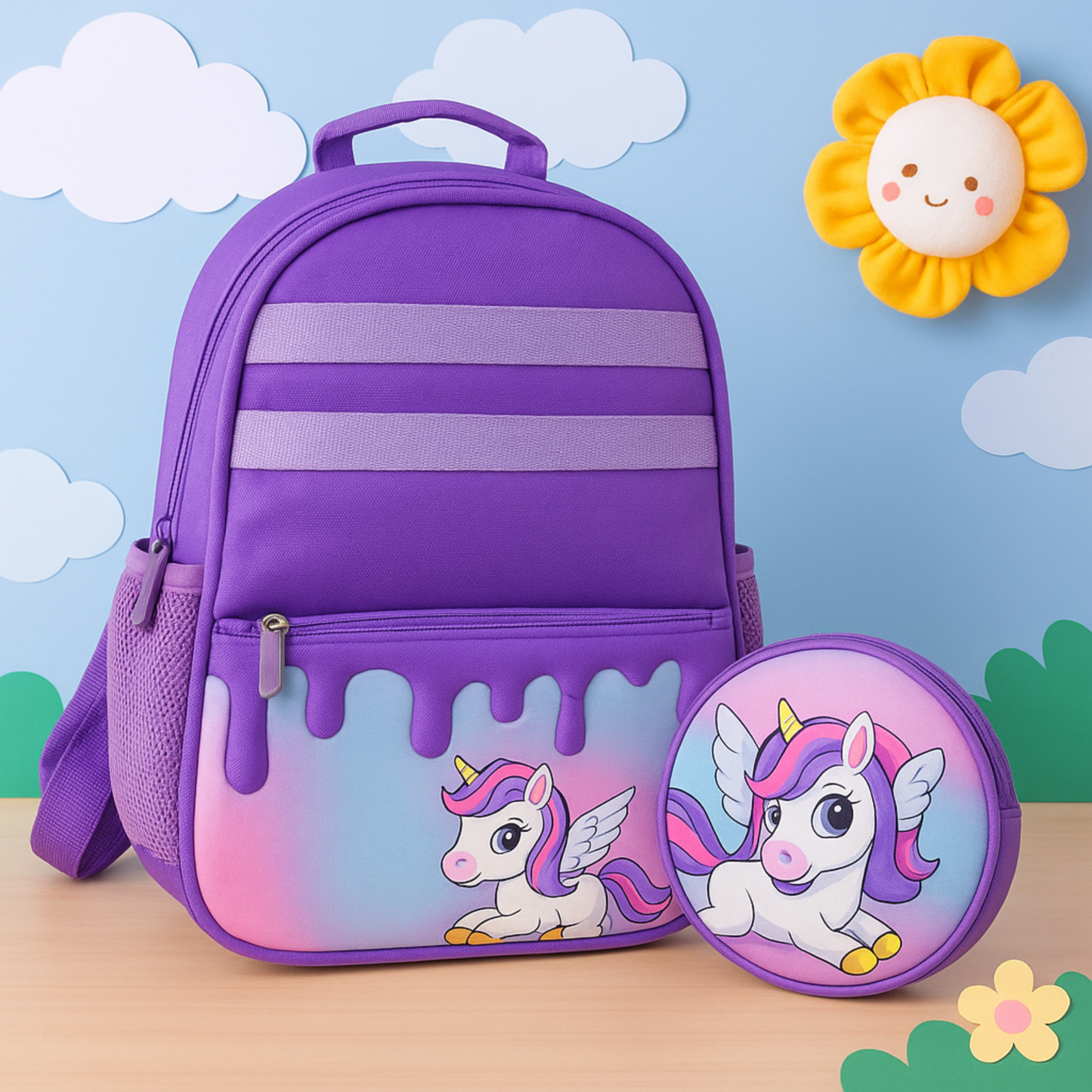 Unicorn Bag with Sling Bag
