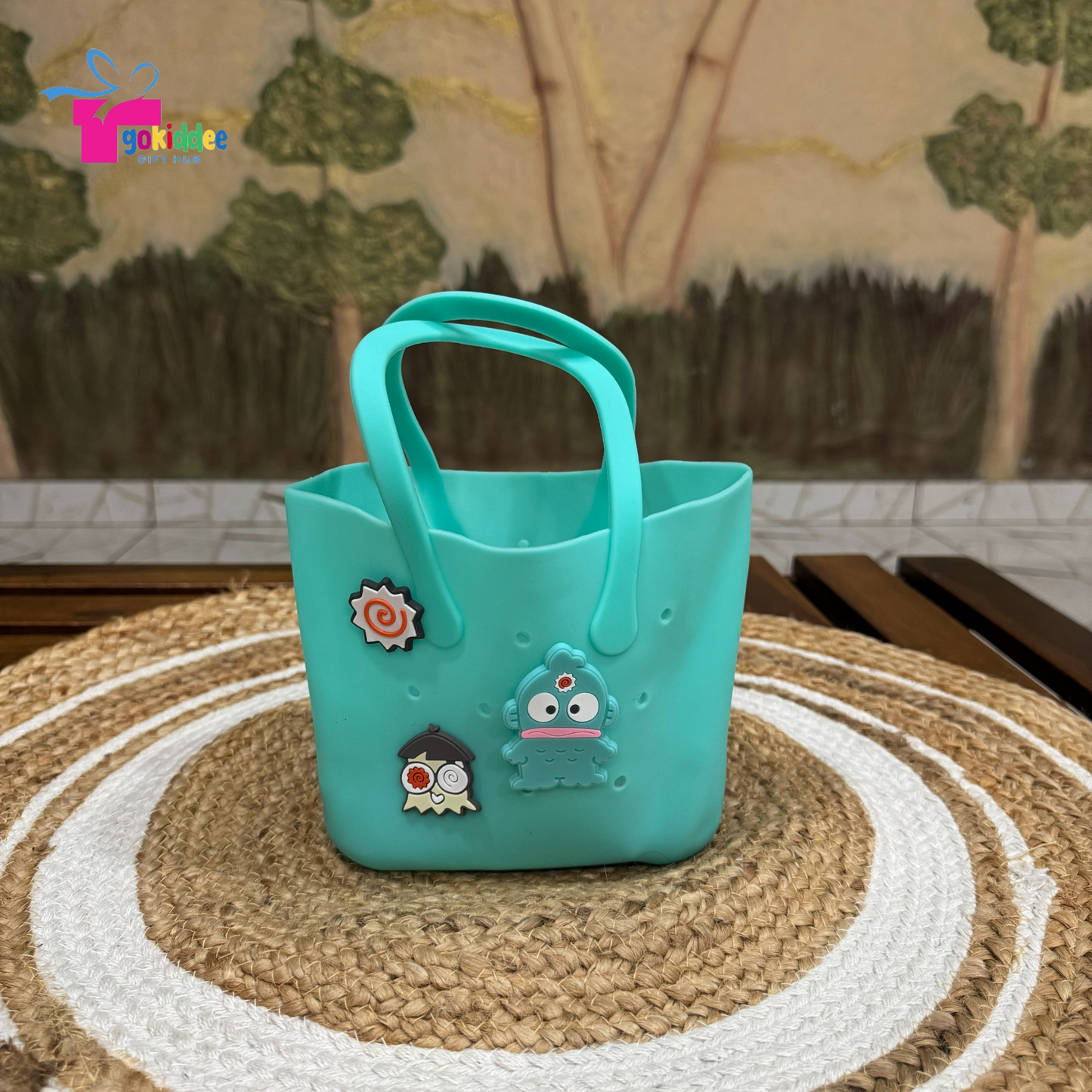 Silicone Tote bags with charms