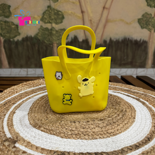 Silicone Tote bags with charms