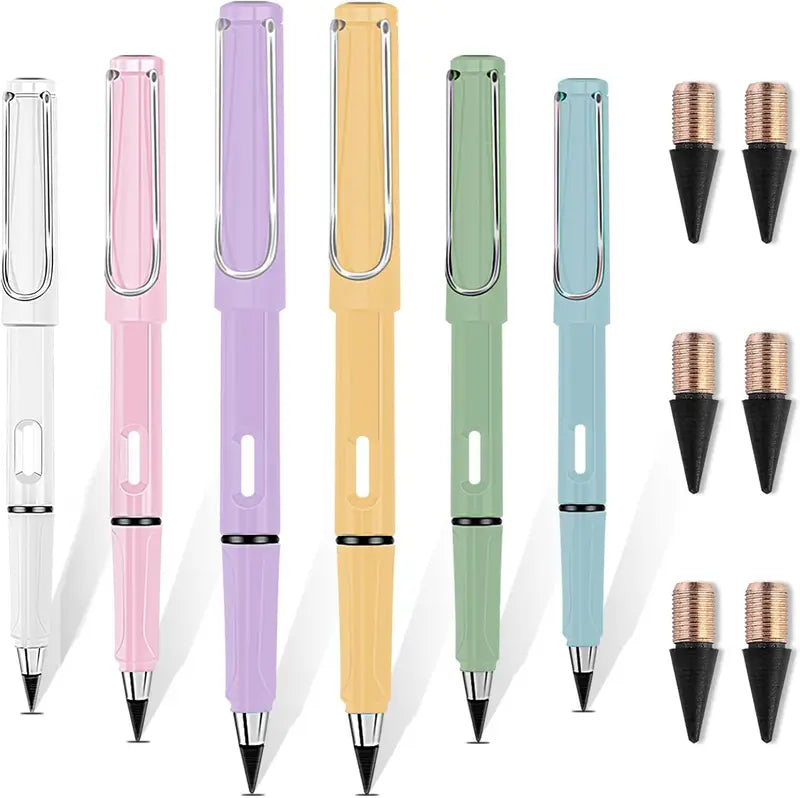 Infinite mechanical pencils set with 0.5mm lead tips with eraser inside
