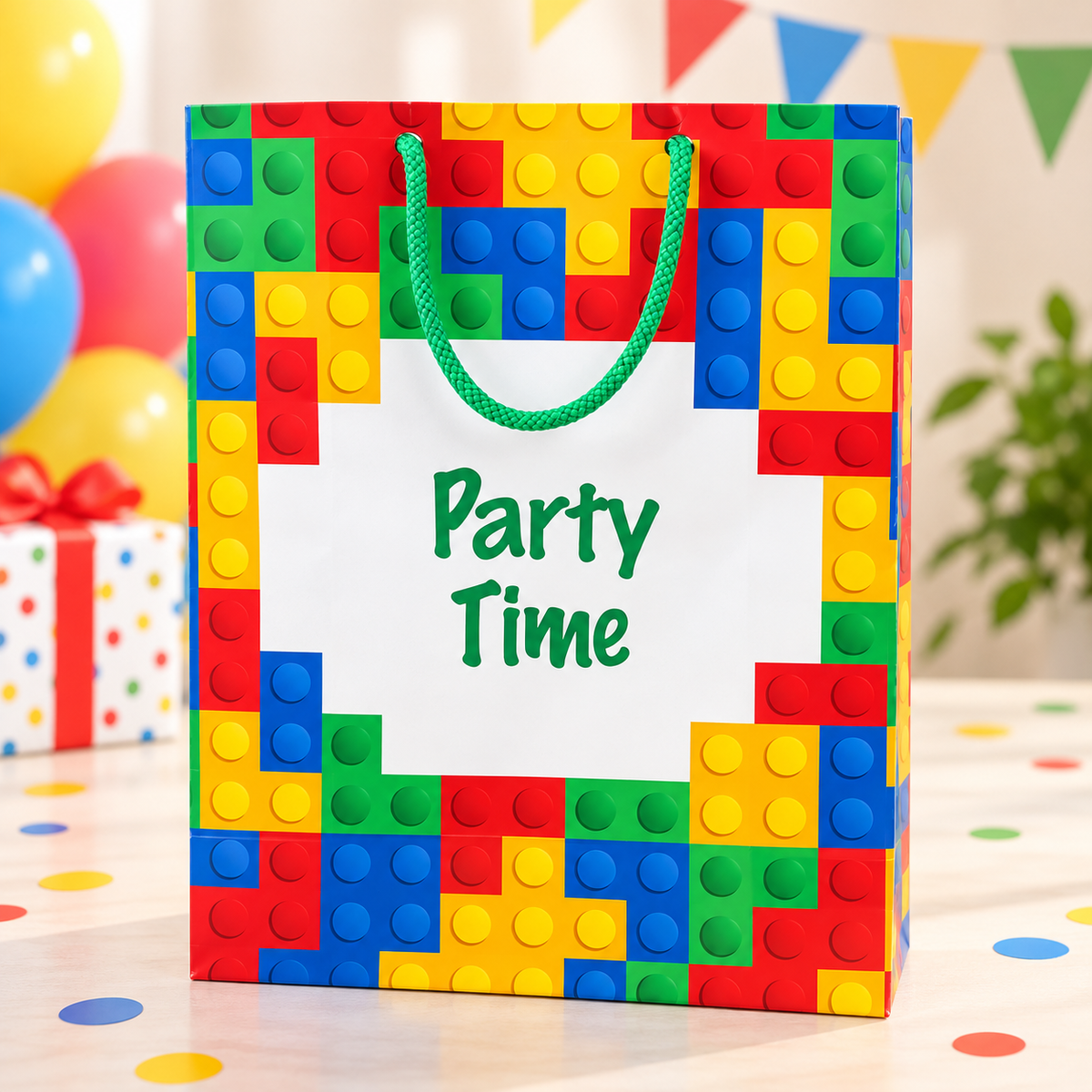 Colourful Building Blocks Party Time Gift Bag