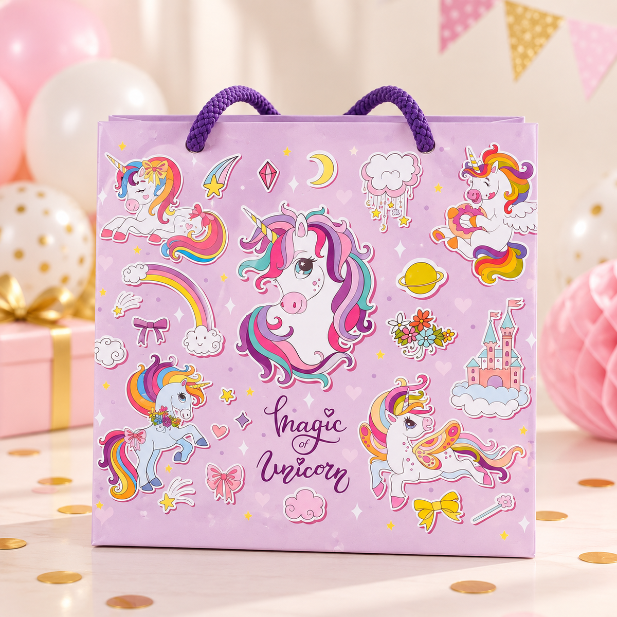 Pink Unicorn Gift Bag