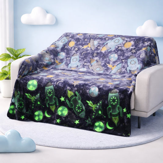 Glow-in-the-Dark Blanket for Kids - big size