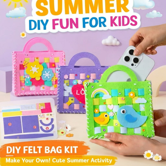 DIY Felt Stitch Handbag Craft Kit for Kids | Creative Sewing Activity Toy