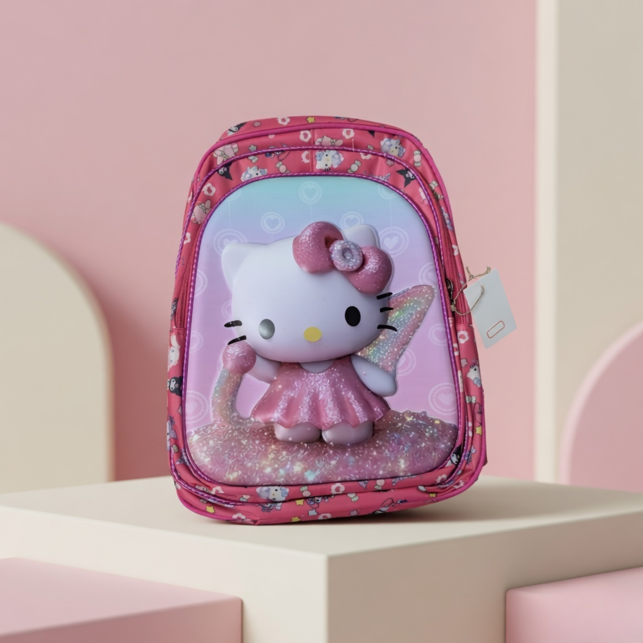 girls' school hello kitty backpack Sanrio Shoulder Bag for Girls, Boys, Adults - Cute 18" Inch Hello Kitty Kids Backpack for (Hello Kitty Dessert) Make school days extra special with the Hello Kitty Backpack and Lunch Bag set Hello Kitty Backpack/Lunch Bag Combo