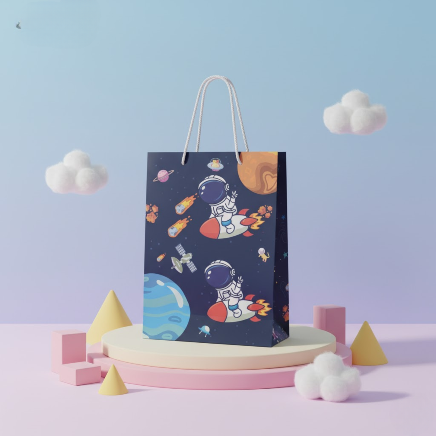 Colorful Printed Party Bag with Handles