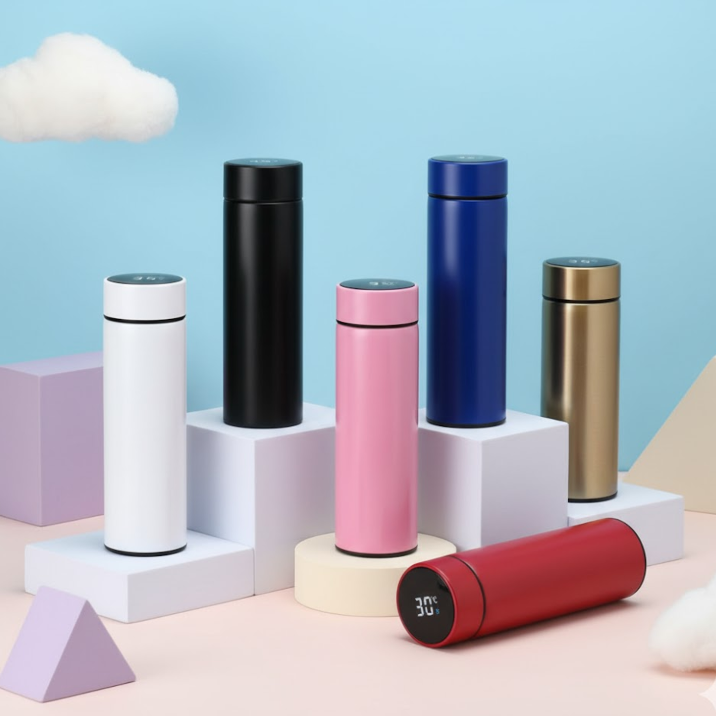 LED Temperature Display,Insulated water bottle -500ml