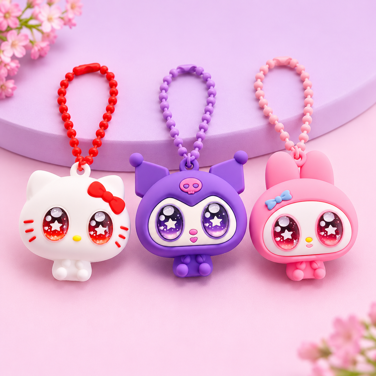 Cute Character Silicone Fidget Key Chain