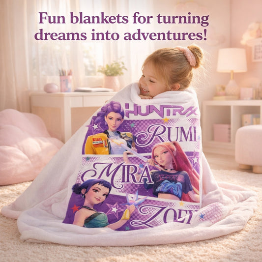 KPOP Demon Hunters Premium Quality Blanket for Kids - 150 X 200 cm