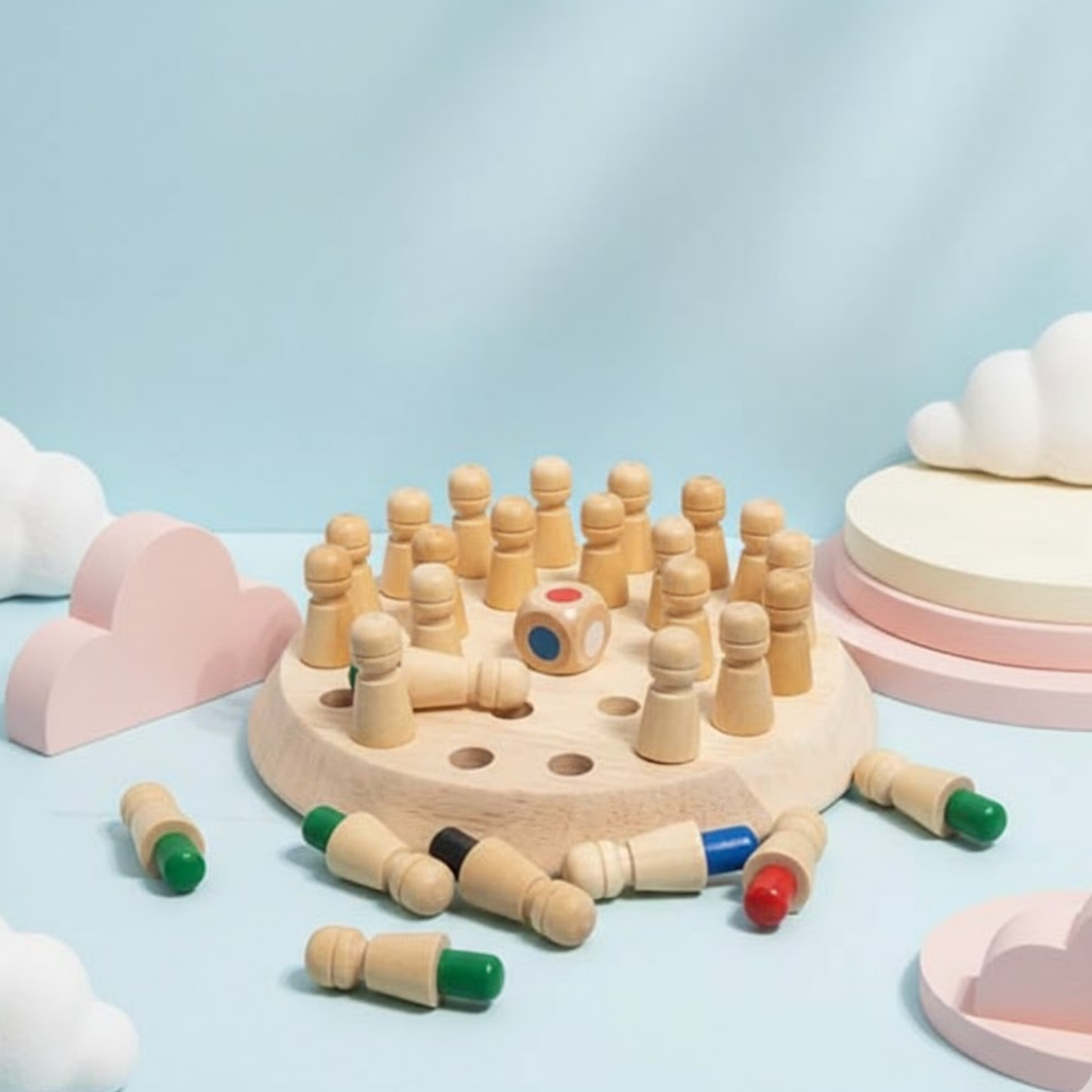 Wooden Memory Chess Game for Kids