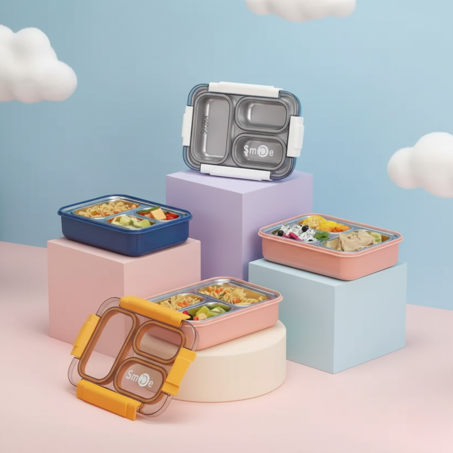 3 Partition Stainless Steel Leak proof Lunch box