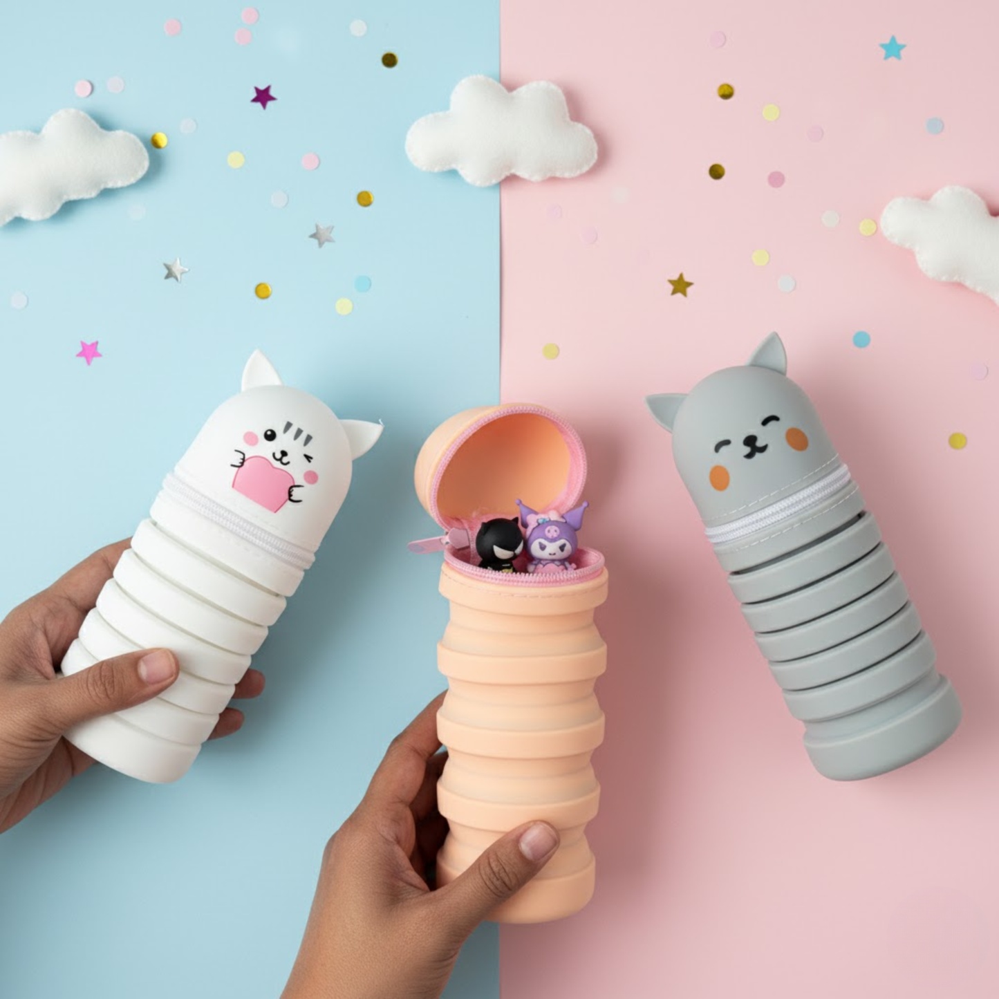 Silicone Expandable Stationery Pouch