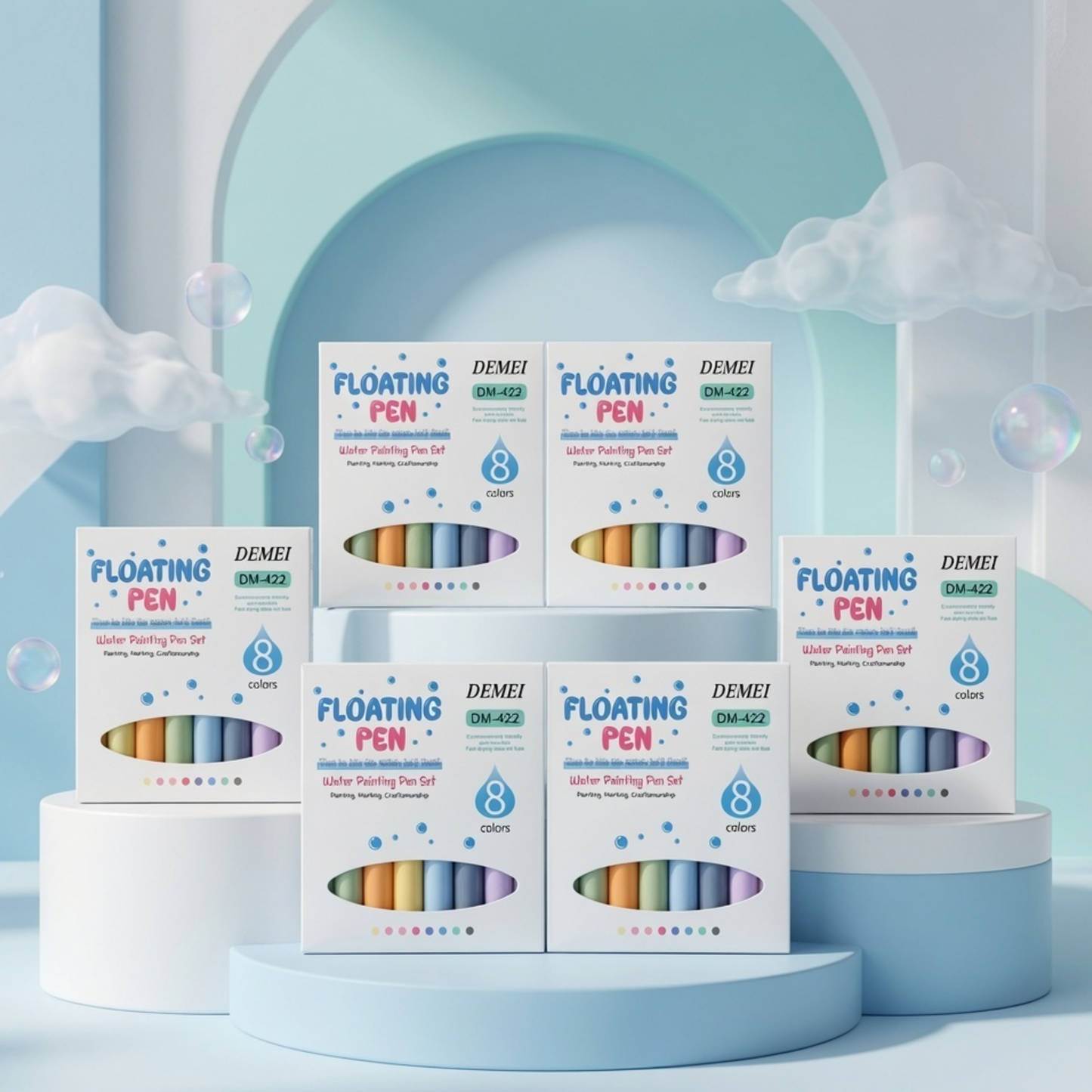 Floating Pen Water Painting Set | 8 Pastel Colours