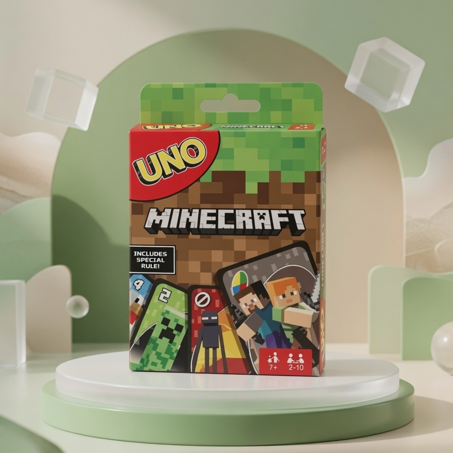 UNO Minecraft Edition Card Game | Special Rule Card | 2-10 Players