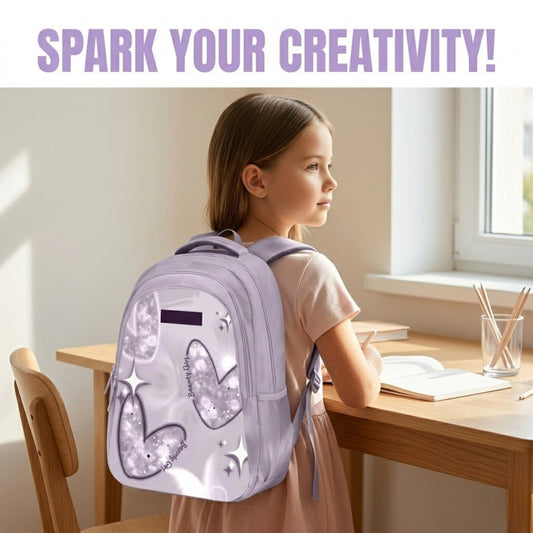 18" Stylish and light weight Butterfly School Backpack