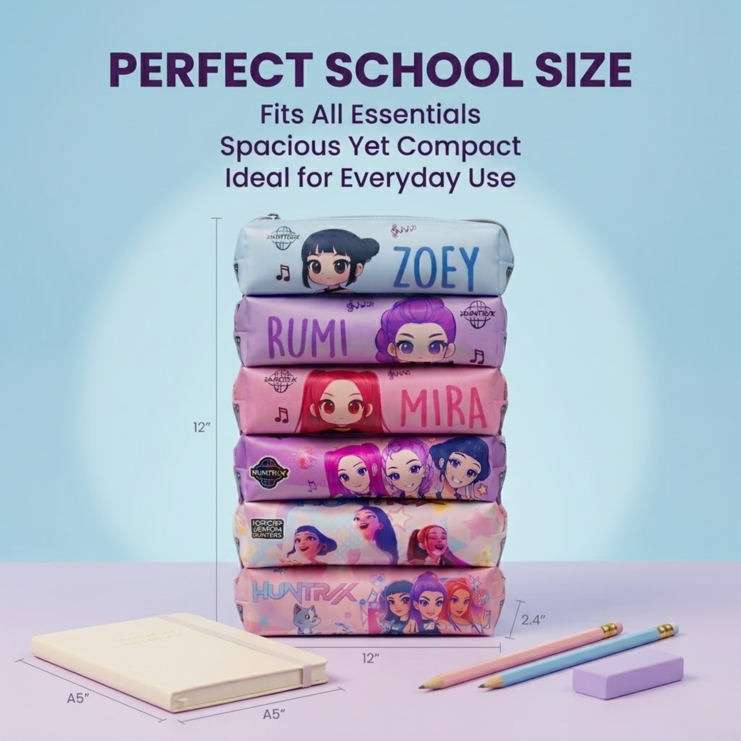 K-Pop Stationery Pouch Set of 6