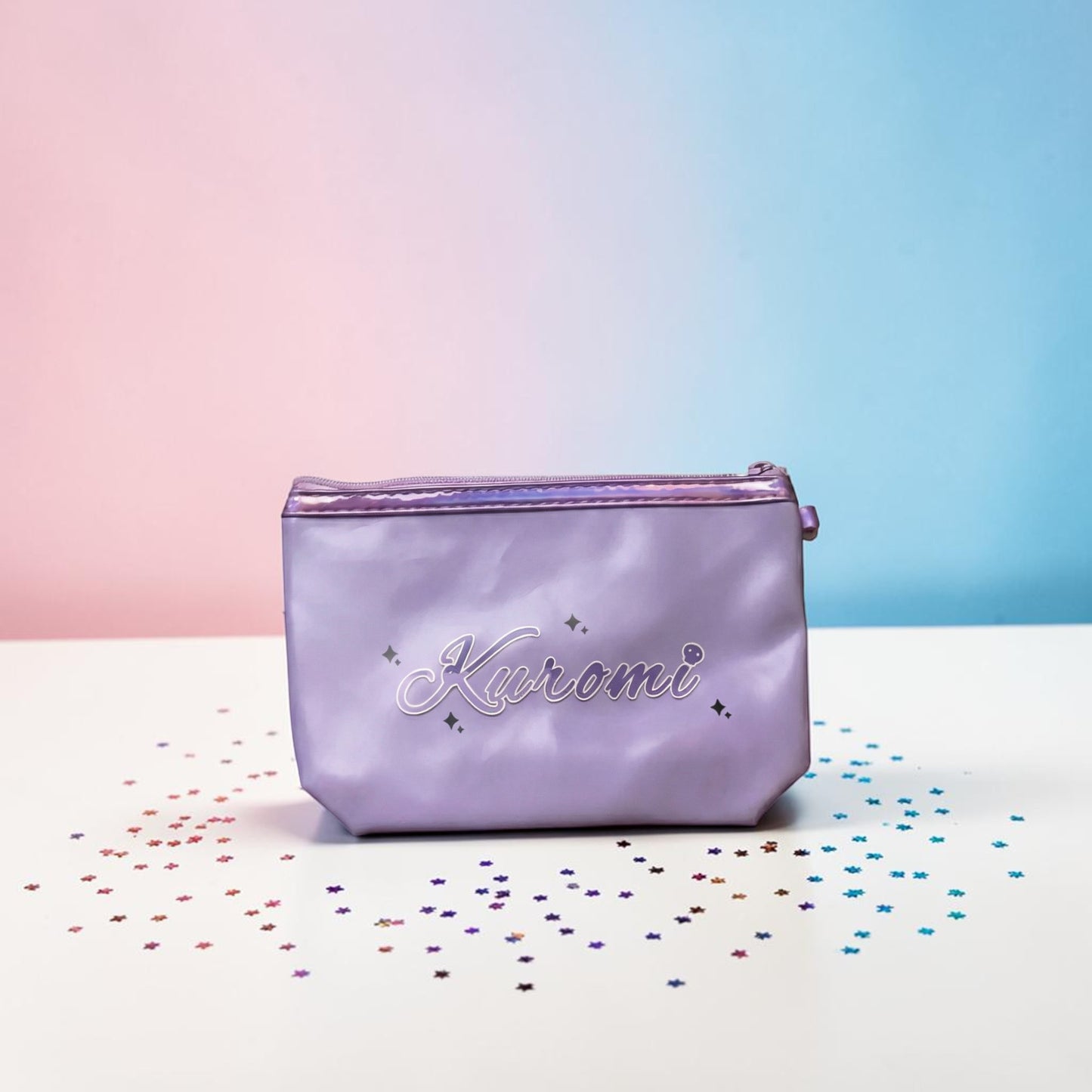 Glitter Kuromi Multipurpose Pouch for Girls