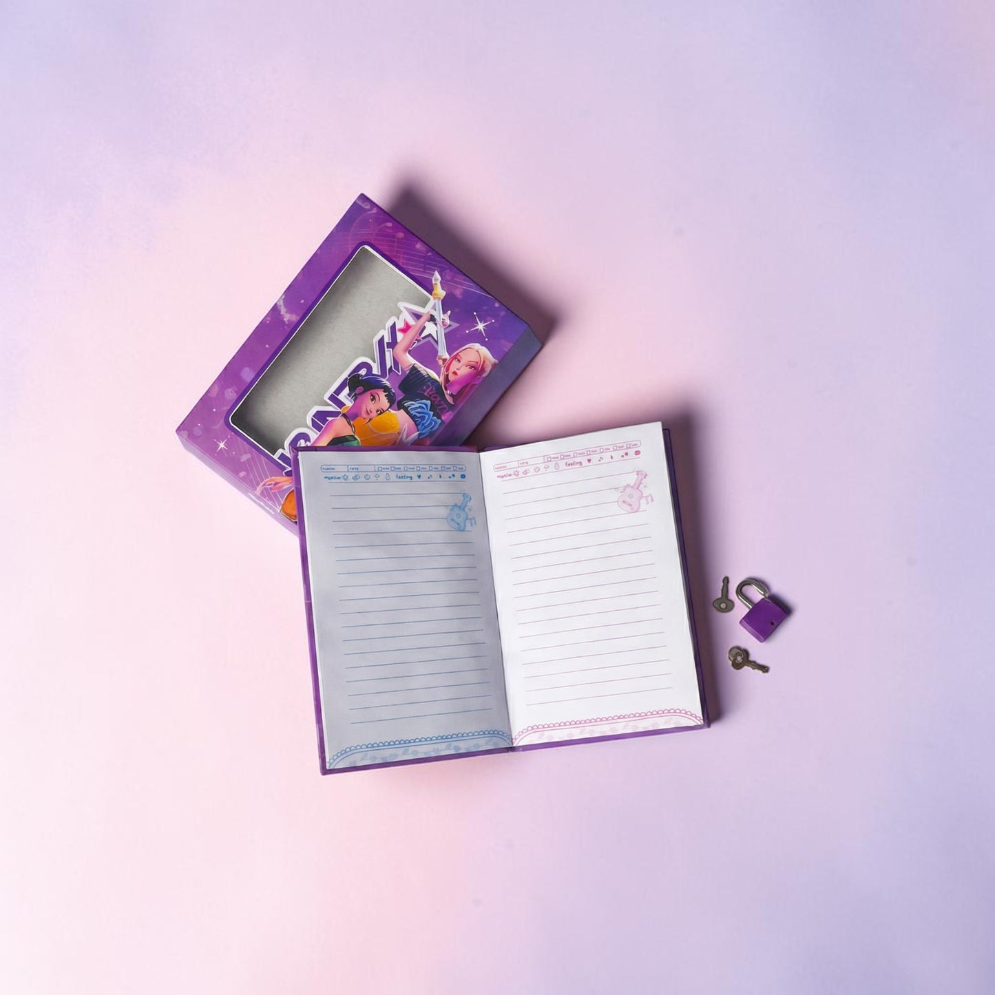 KPOP Huntrix Lock Diary - A5 size