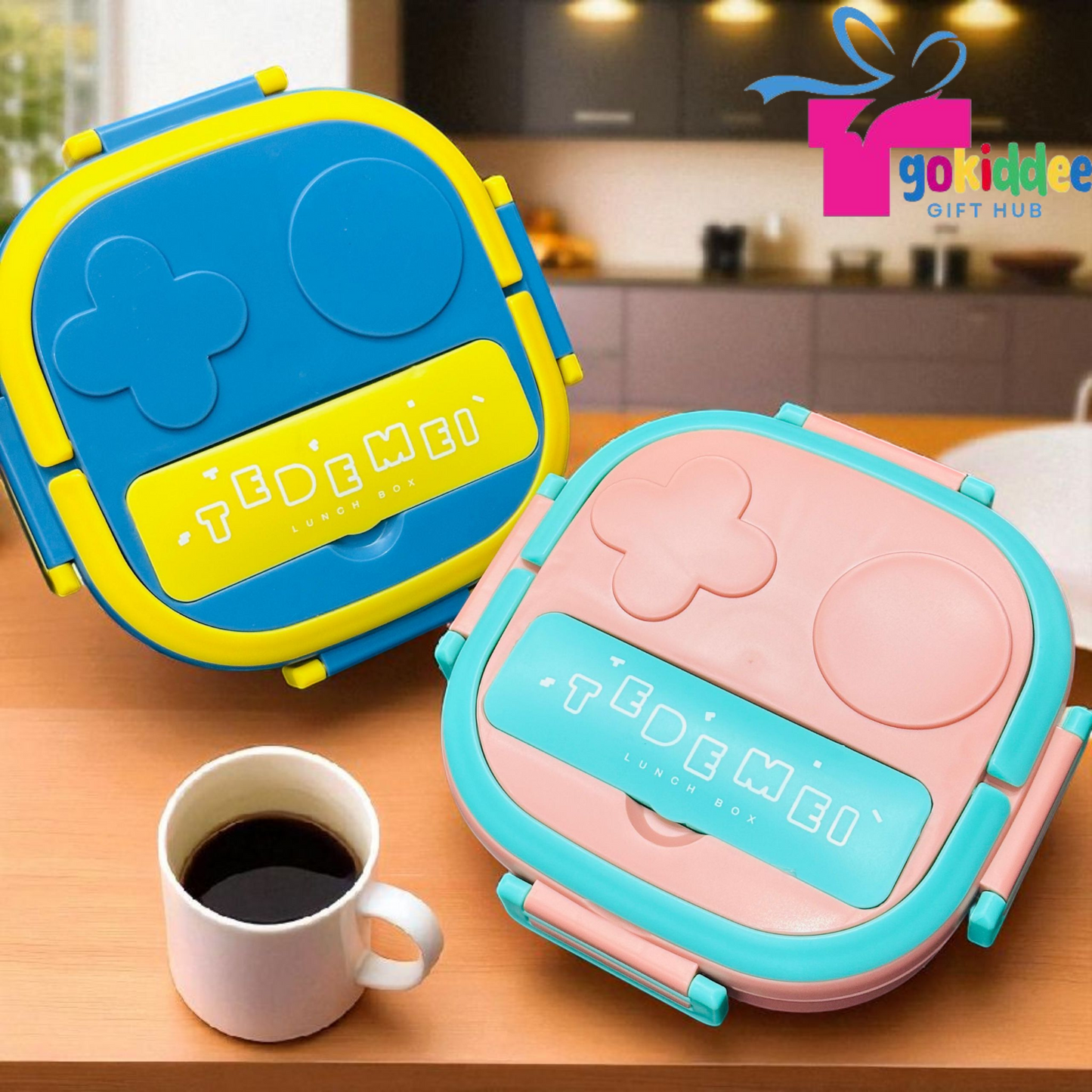 3-Compartment Stainless Steel Lunch Box