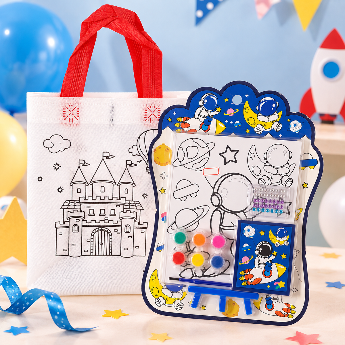 Space Explorer Art & DIY Colouring Bag Gift Combo for Kids