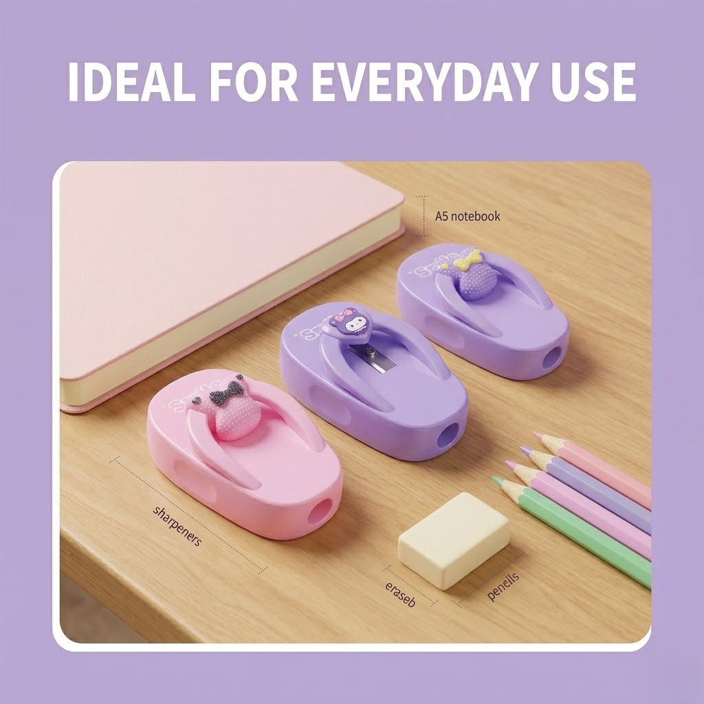 Cute Kuromi Slipper shape Sharpener for Kids