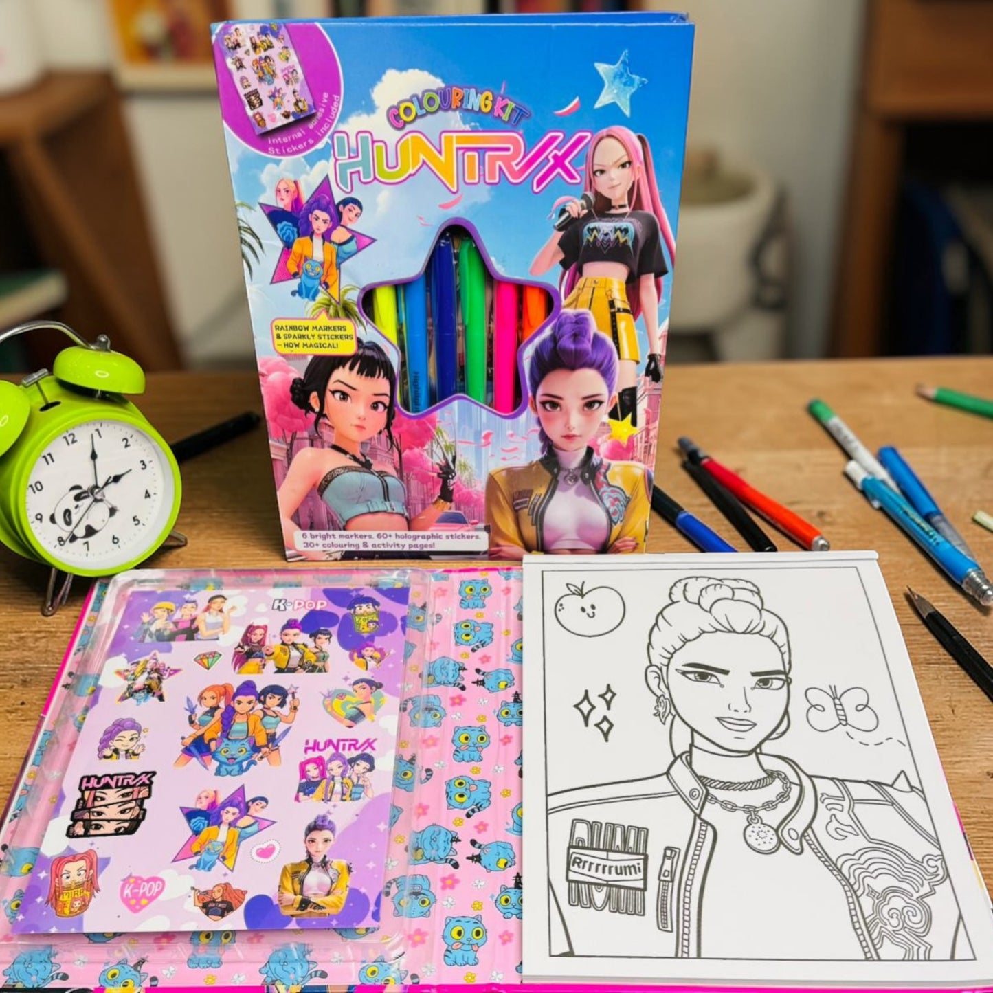 KPOP coloring book with stickers & Markers