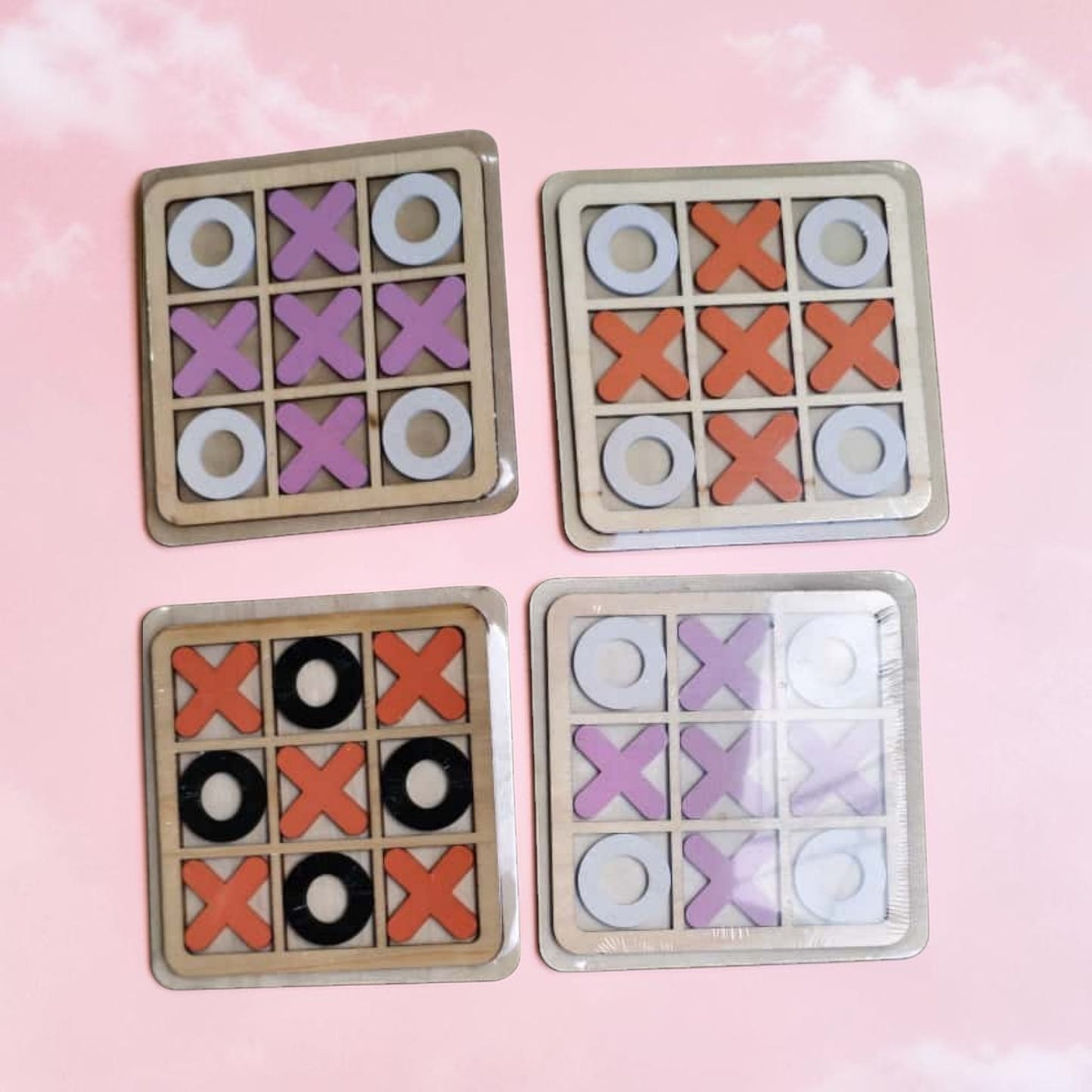Wooden Tic Tac Toe Game for Kids