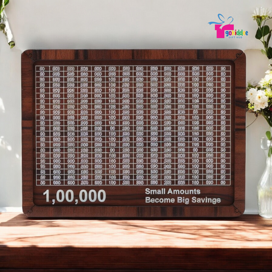 Wooden piggy bank - Rs.100000