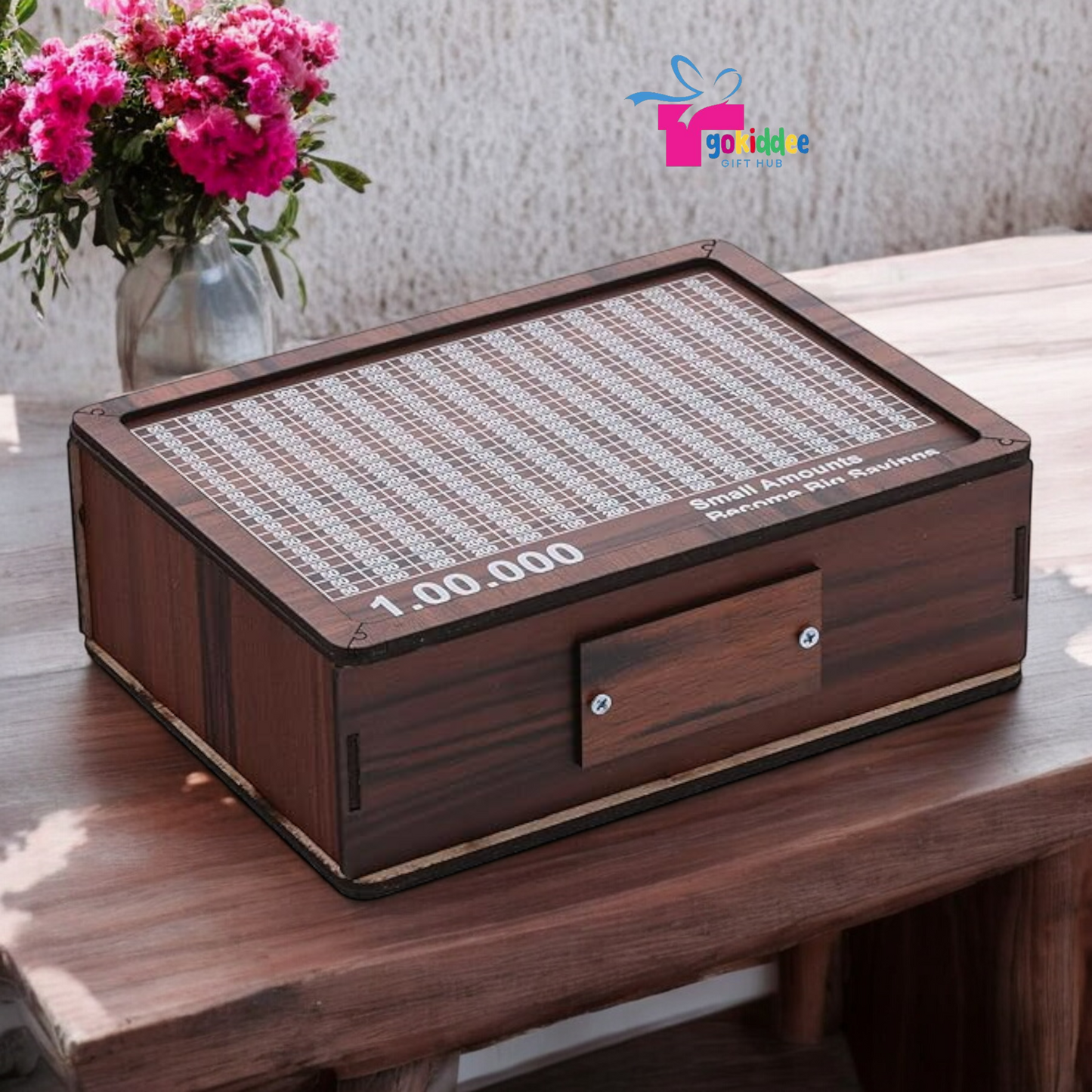 Wooden piggy bank - Rs.100000