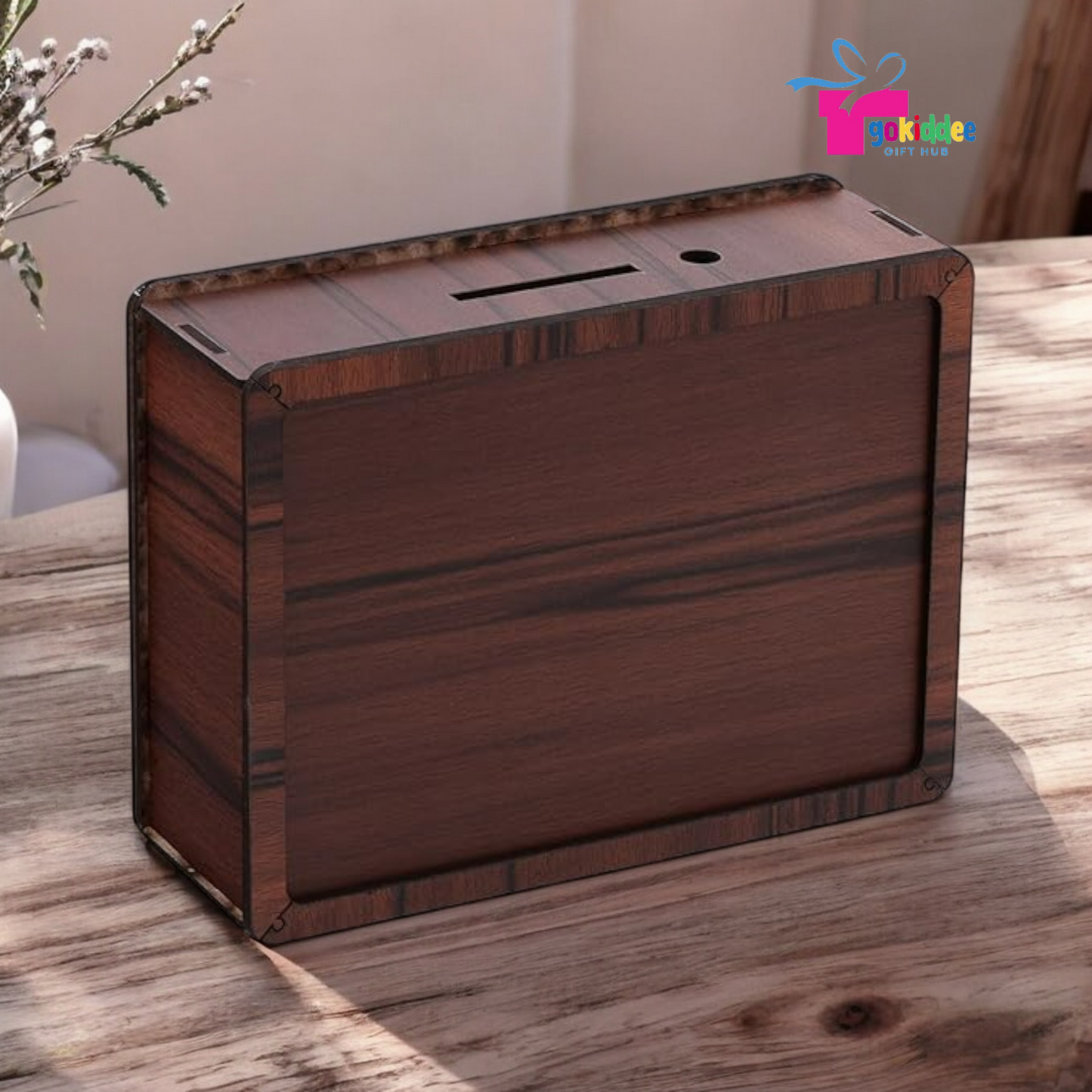 Wooden piggy bank - Rs.100000
