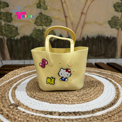 Silicone Tote bags with charms