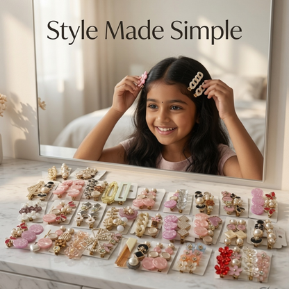 Premium Pearl & Metal Hair Clip Coll