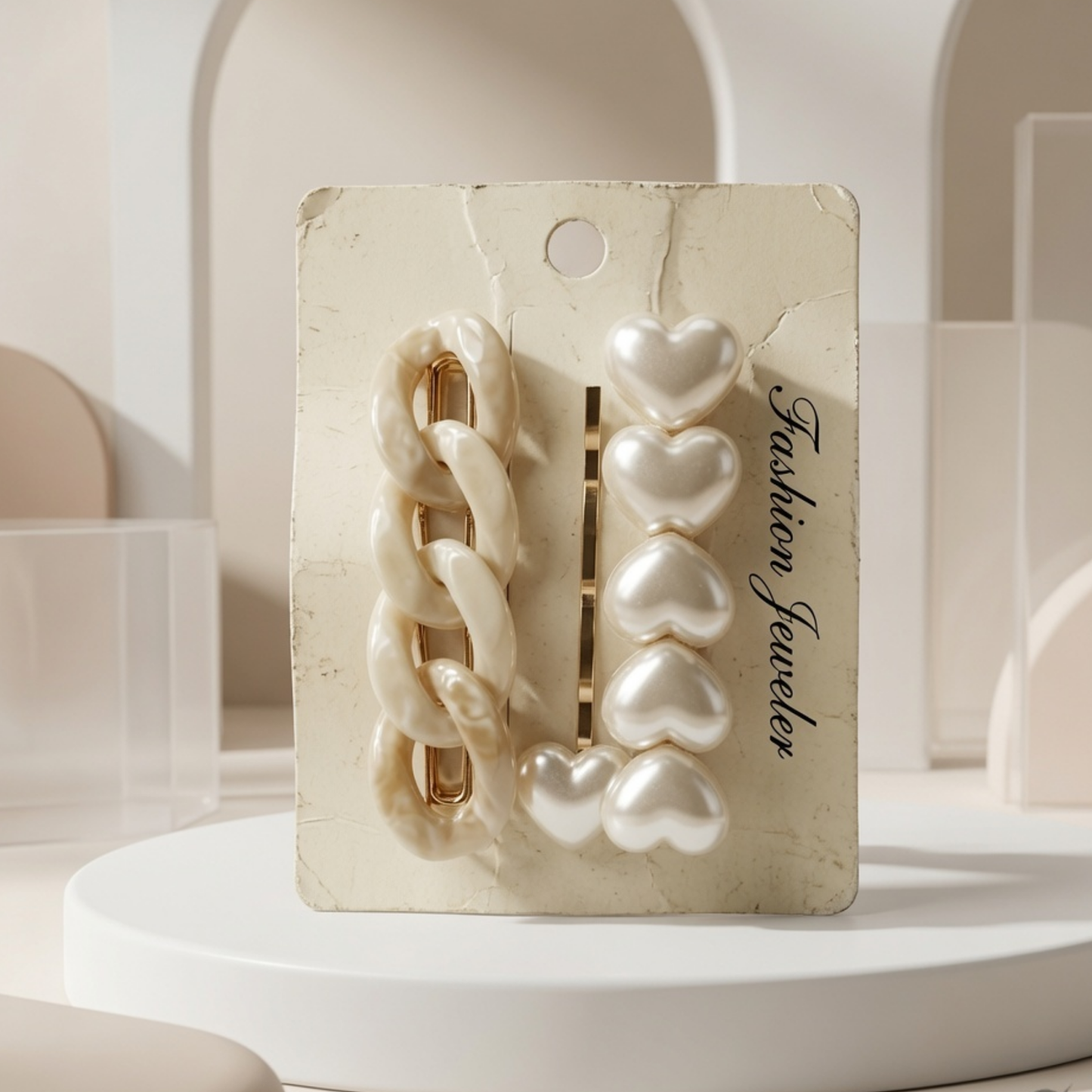 Premium Pearl & Metal Hair Clip Coll