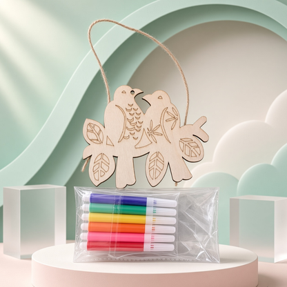 DIY Wooden Colour & Craft Kit for Kids | Color, Create & Play Art Set
