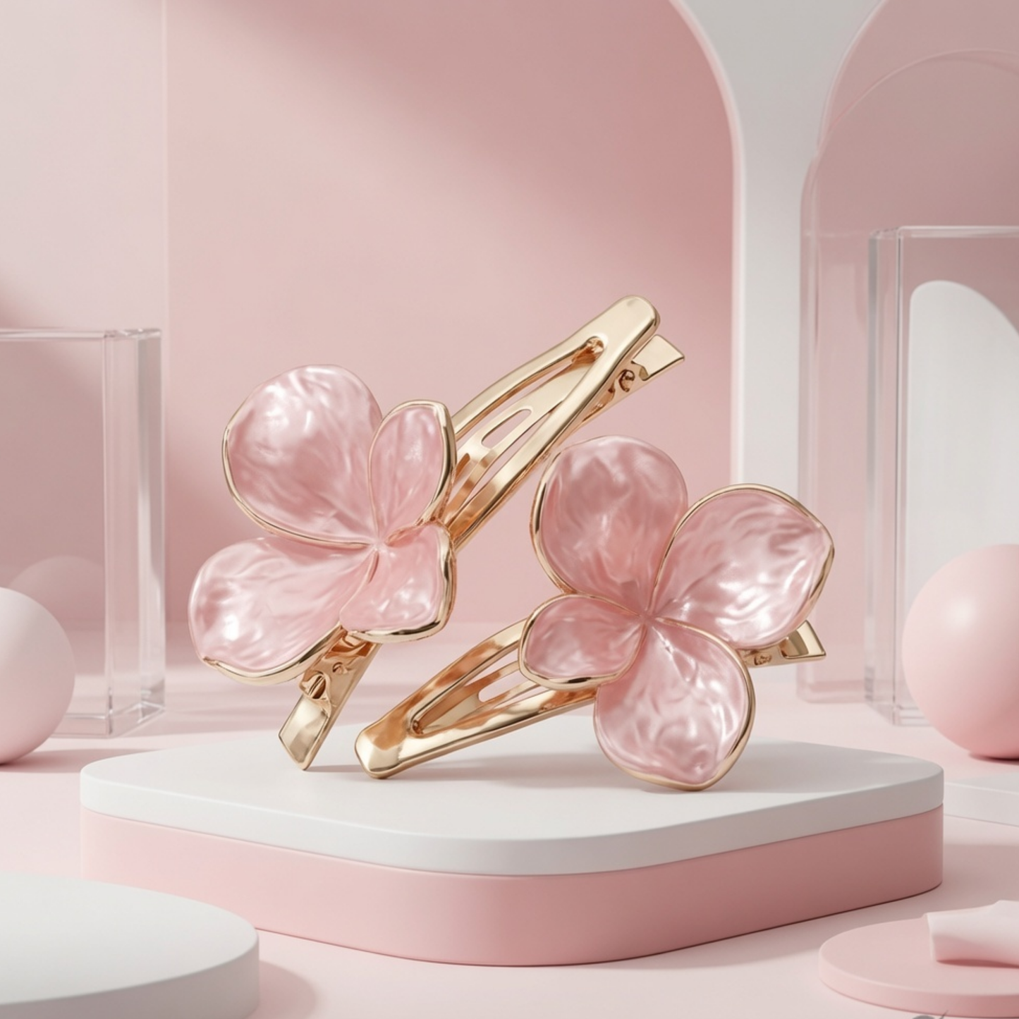 Premium Pearl & Metal Hair Clip Coll