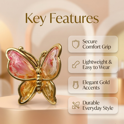 Crystal Butterfly Hair Claw