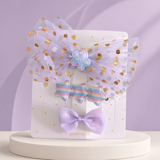 Pastel Bow Hair Accessories Set 93  | Cute Hair Clips