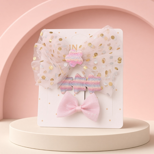 Pastel Bow Hair Accessories Set 93  | Cute Hair Clips