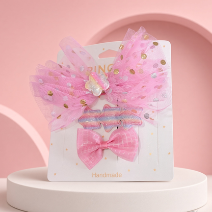 Pastel Bow Hair Accessories Set 93  | Cute Hair Clips