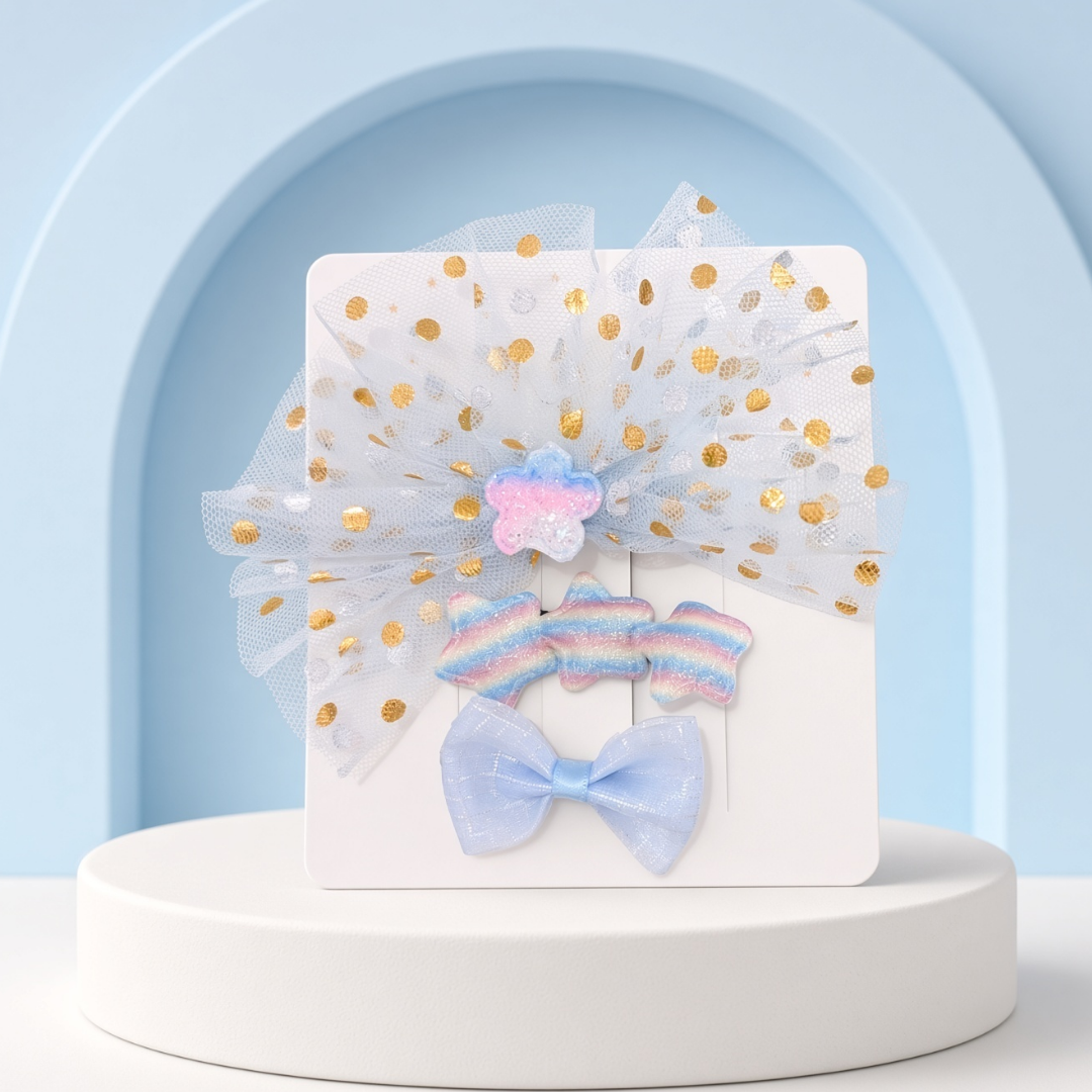 Pastel Bow Hair Accessories Set 93  | Cute Hair Clips