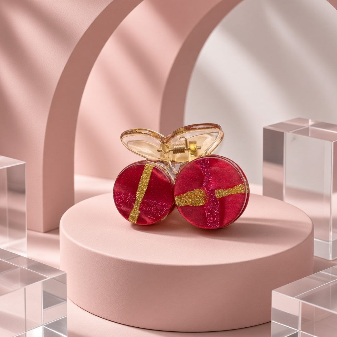 Cherry Fruits Acrylic Hair Claw