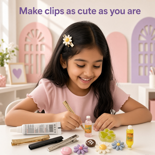 DIY Hair Clip Making Kit for Kids | Cute Craft Set
