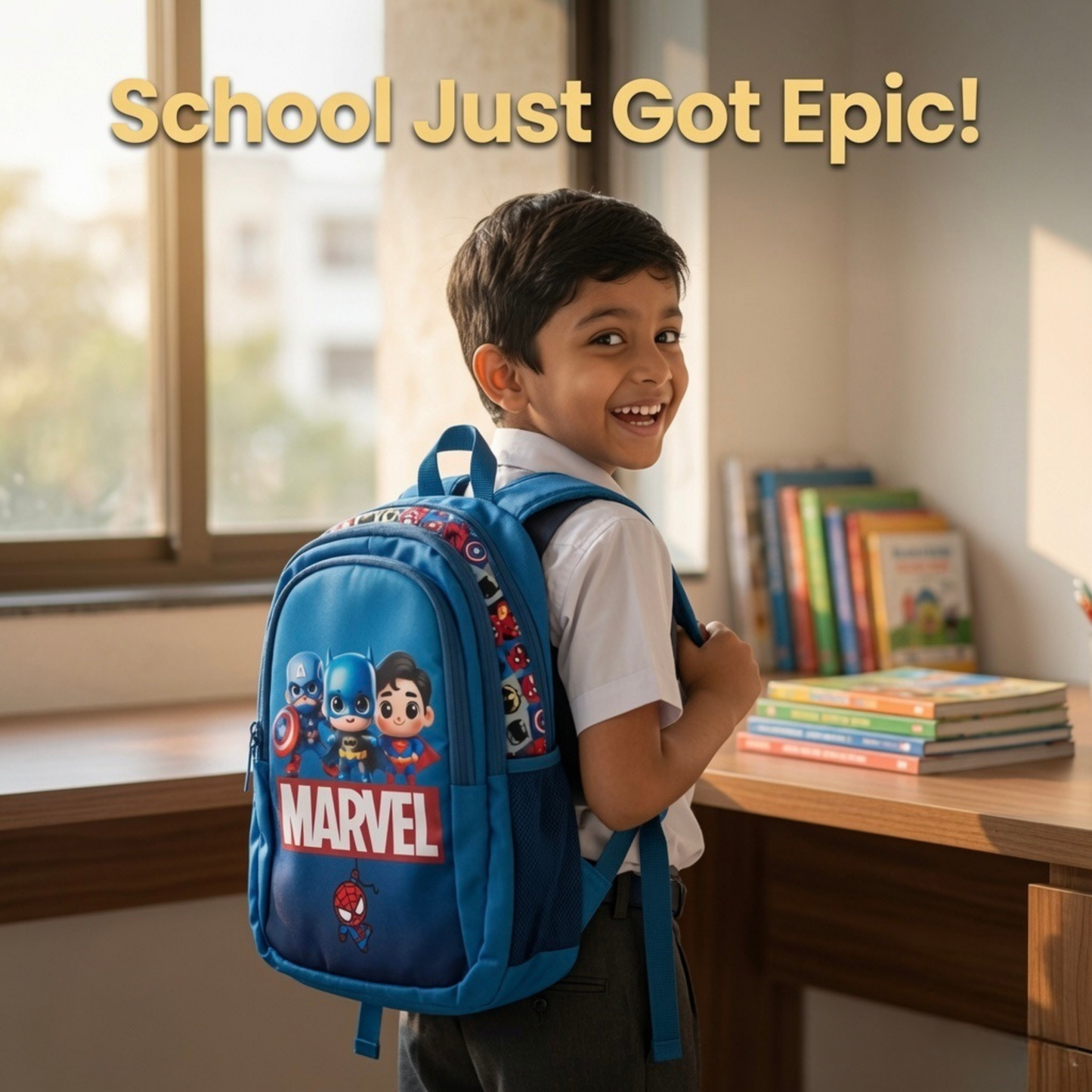 16" Superhero School Backpack for Kids