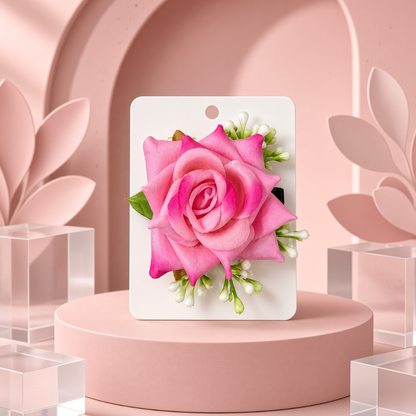 Rose Floral Hair Clip for Girls