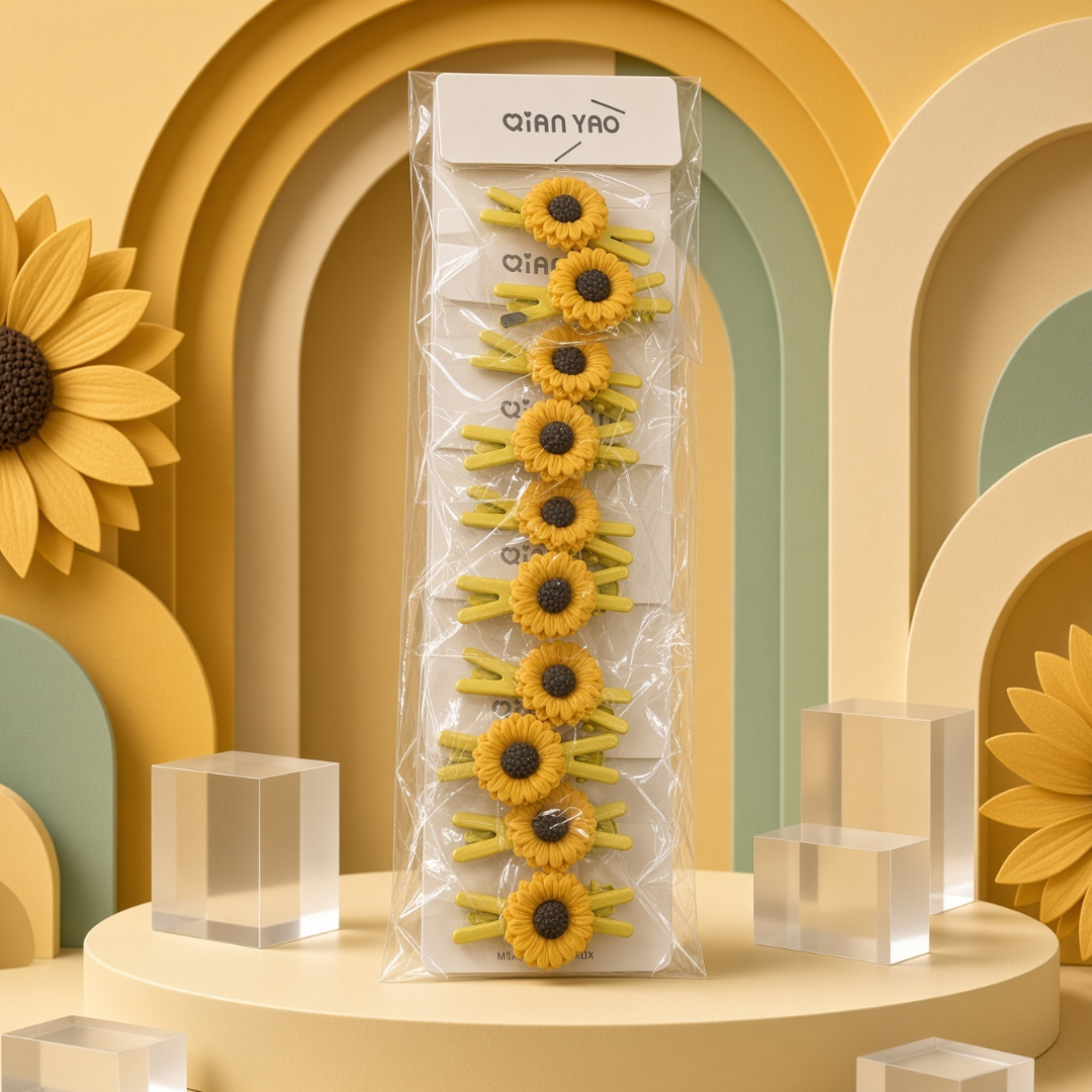 Sunflower Hair Clips Set OF 2 for Girls