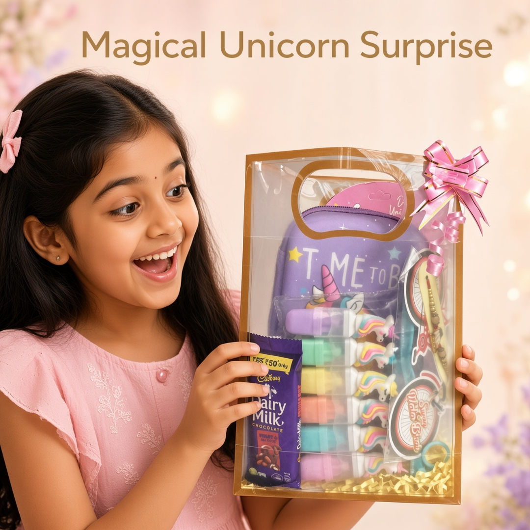6 in 1 Unicorn Gift Set for Girls | Premium Gift Cover Included