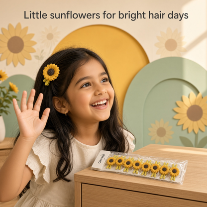 Sunflower Hair Clips Set OF 2 for Girls
